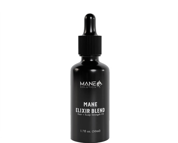 The Mane Elixir Blend 11-in-1 hair growth oil bottle